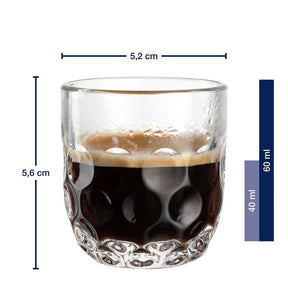 Espressoglas GOCCE 60ml 1. Variante 2er-Set