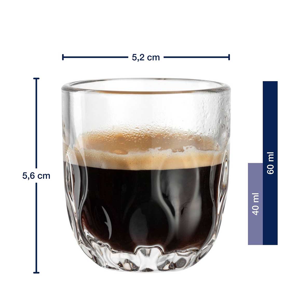 Espressoglas GOCCE 60ml 3. Variante 2er-Set