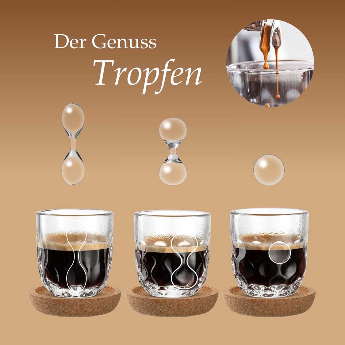Espressoglas GOCCE 60ml 3. Variante 2er-Set