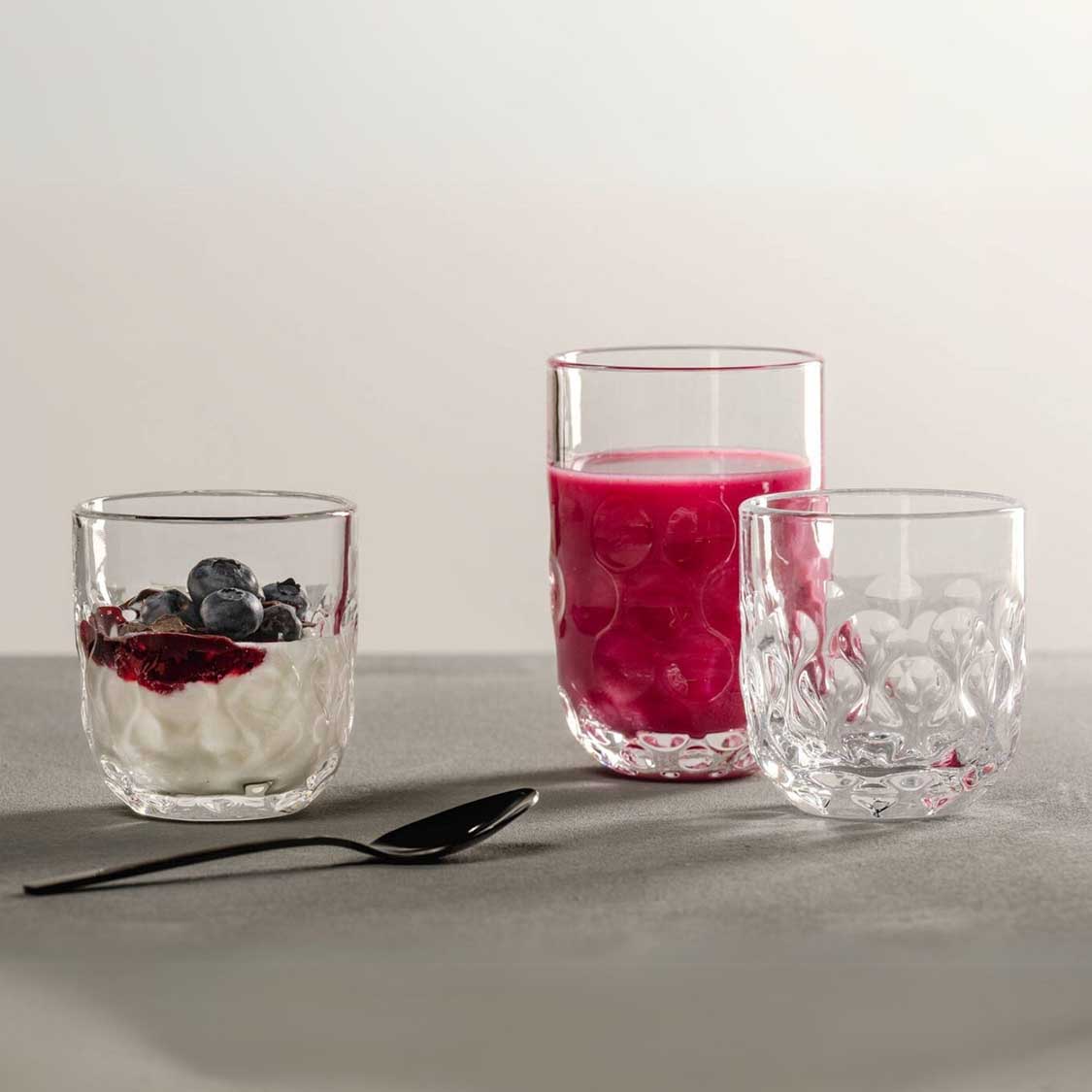 Latte Macchiato Glas GOCCE 380ml 1. Variante 2er-Set