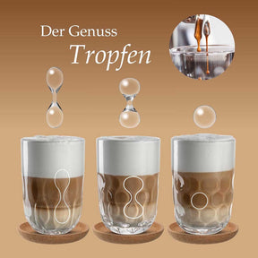 Latte Macchiato Glas GOCCE 380ml 2. Variante 2er-Set