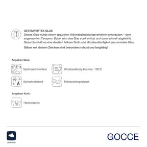 Untersetzer GOCCE braun/beige 4er-Set