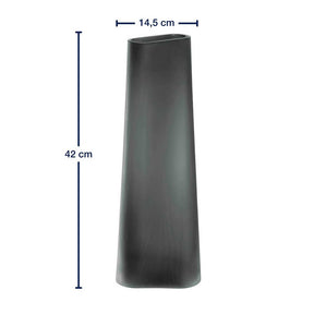 Vase TURNO 42 cm grau satiniert