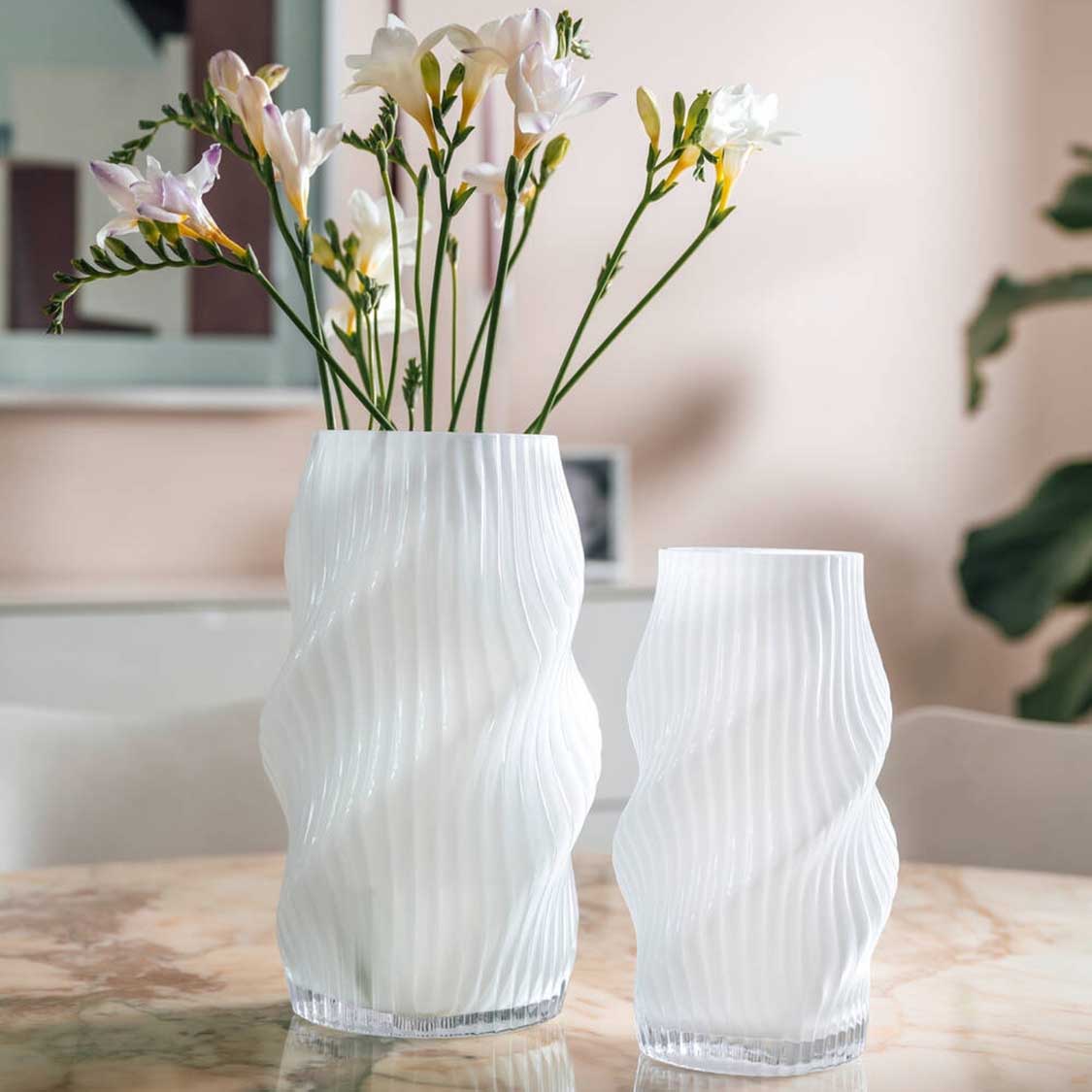 Vase VERDI 30 cm weiß