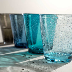 Trinkglas BURANO 330 ml kalte Farben 4er-Set