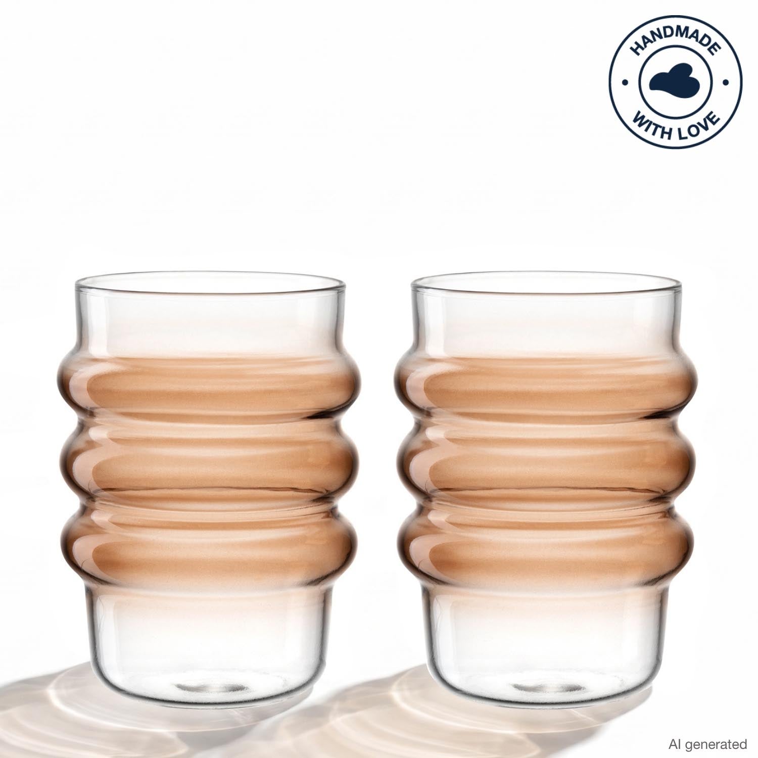 Trinkglas SOLE 440 ml apricot 2er-Set
