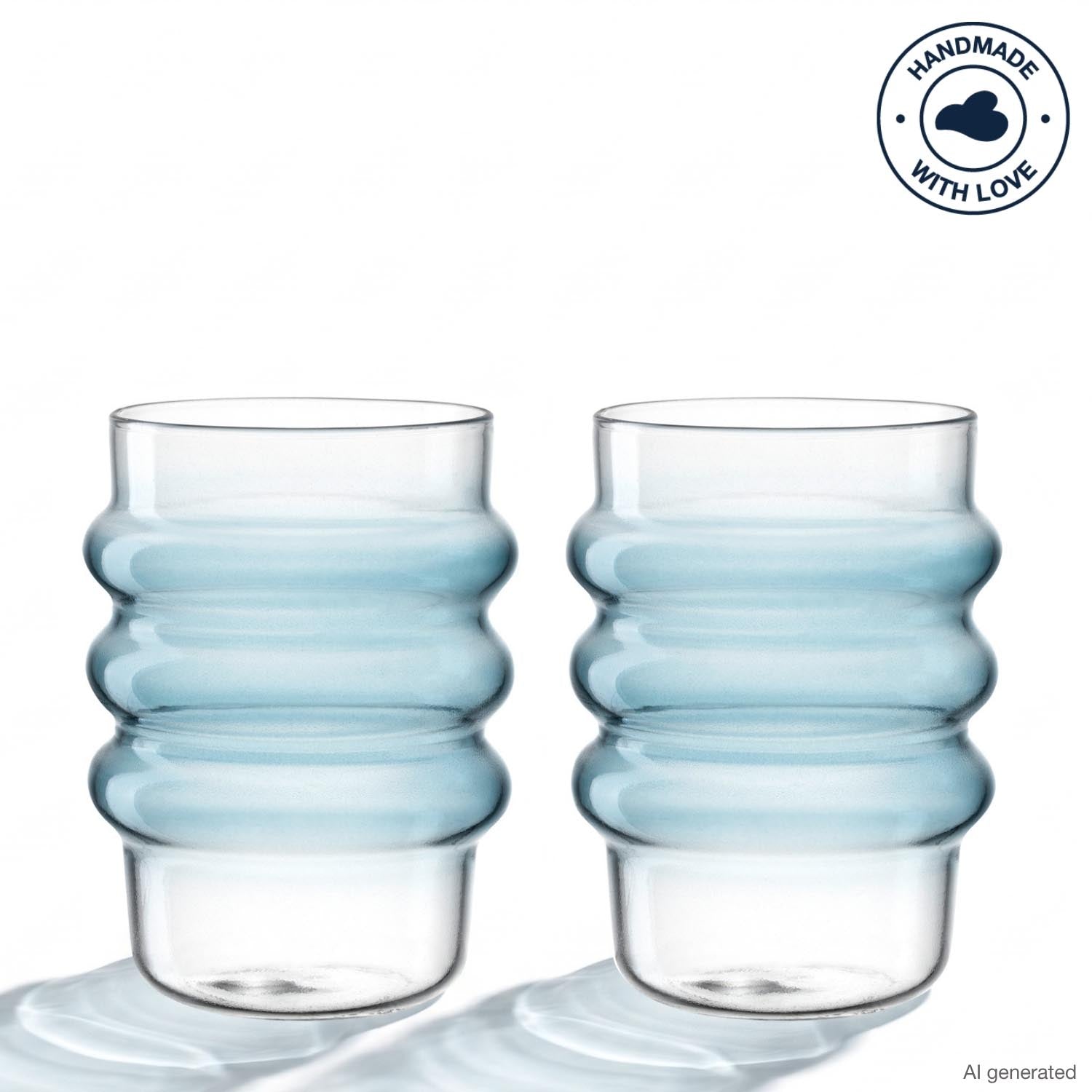 Trinkglas SOLE 440 ml blau 2er-Set