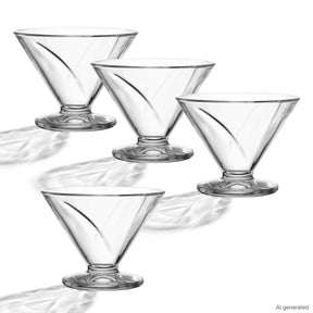 Eisschale aus Glas CONO 270 ml 4er-Set
