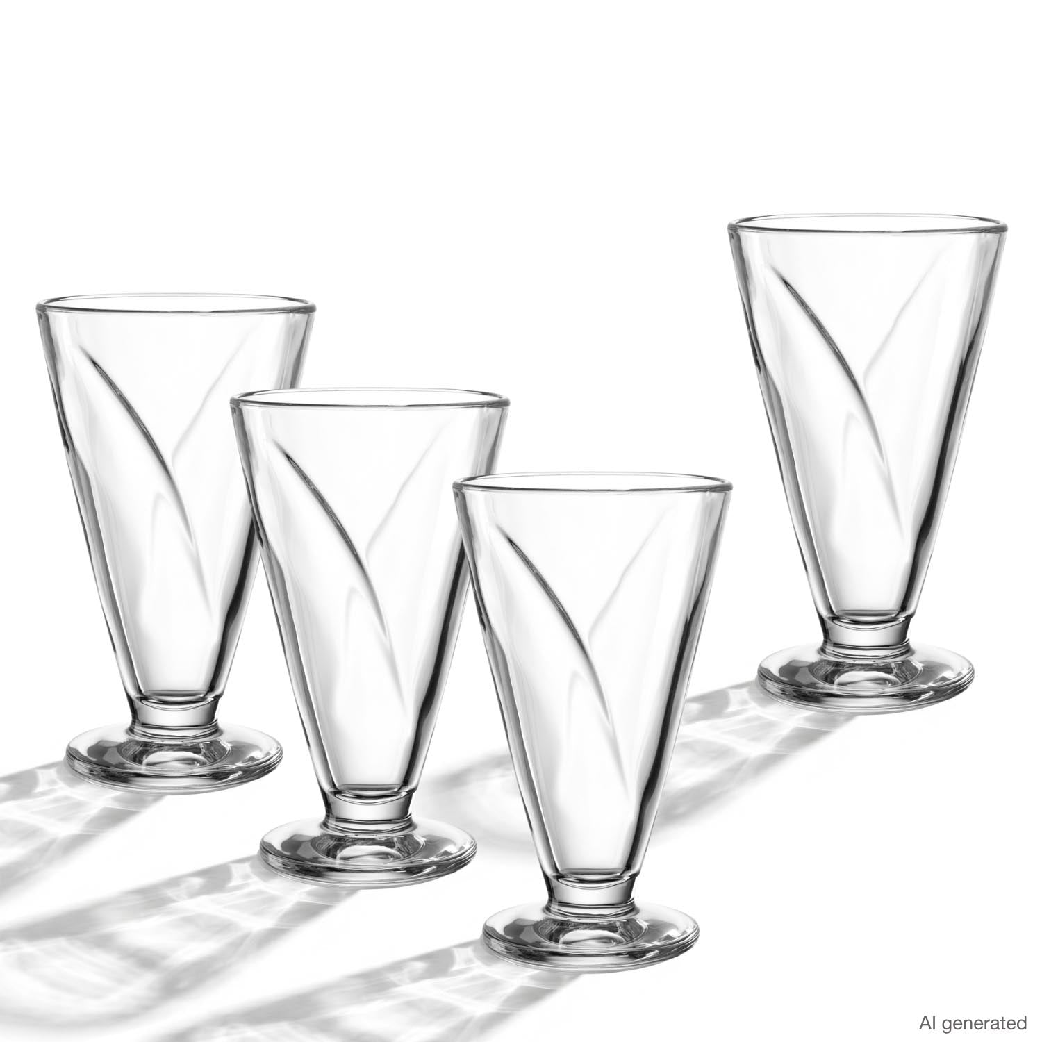 Eisbecher aus Glas CONO 360 ml 4er-Set