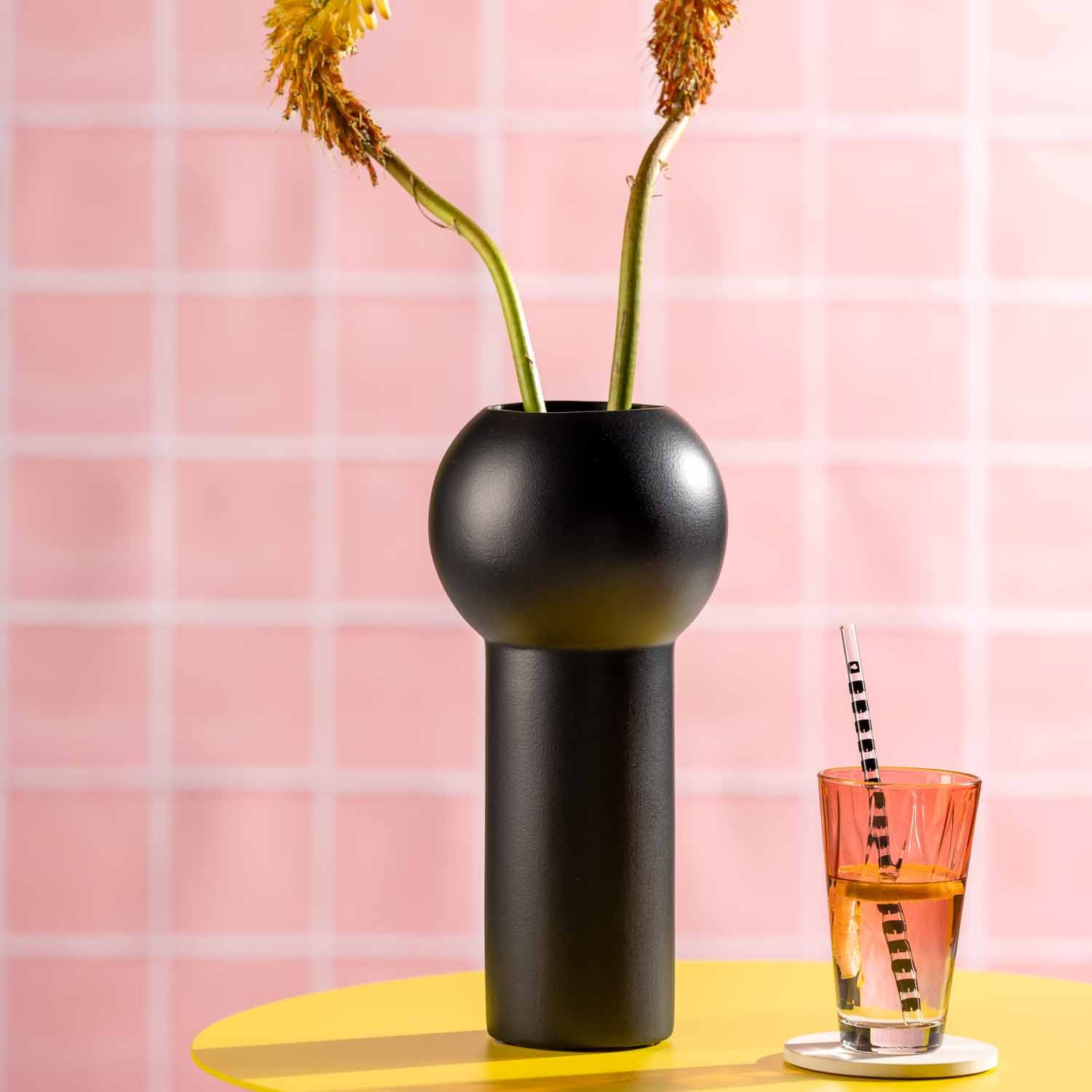 Keramikvase BRERA 31 cm schwarz