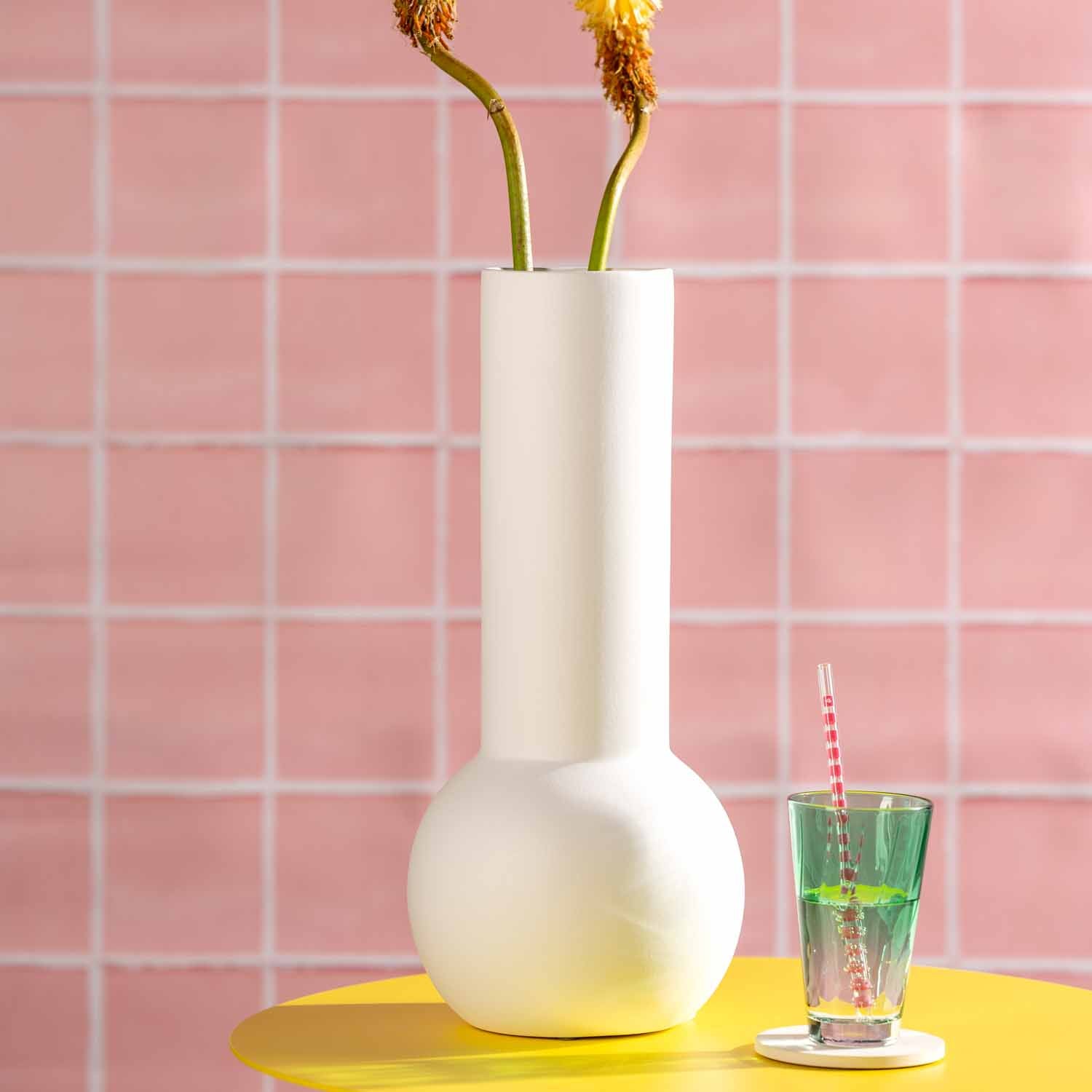 Keramikvase BRERA 42 cm weiß