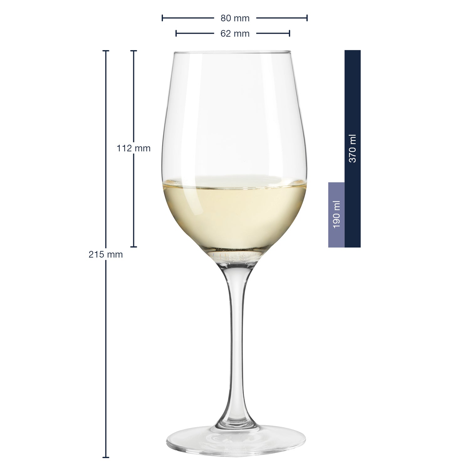 Weißweinglas CIAO+ 370 ml 6er-Set