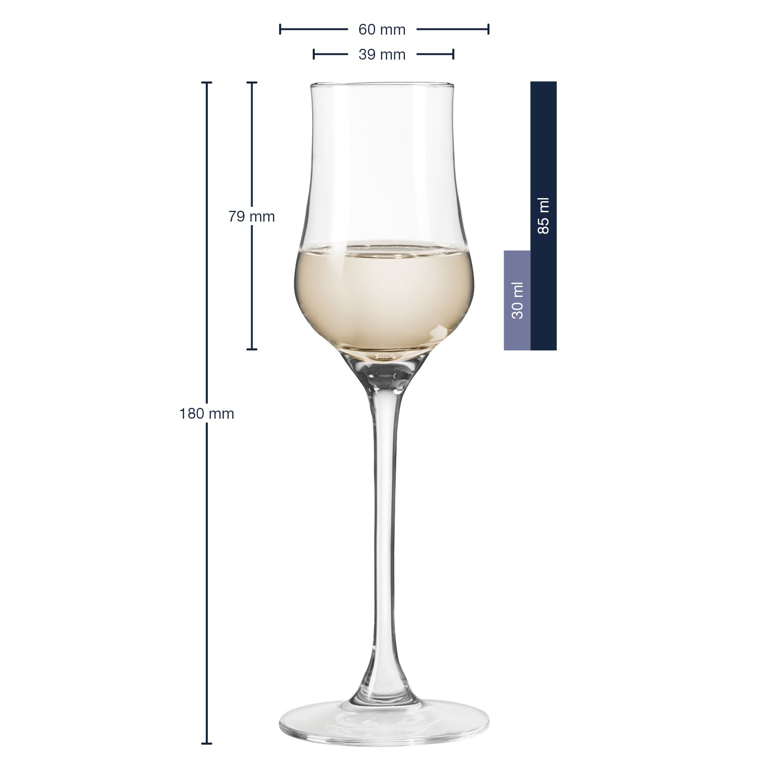 Grappaglas CIAO+ 85 ml 6er-Set