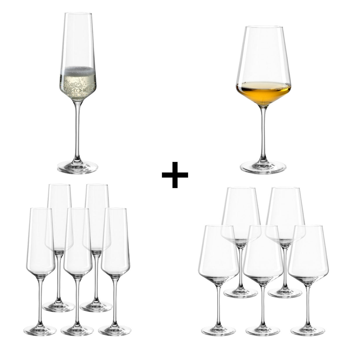 PUCCINI Sektglas 280 ml & Weißweinglas 560 ml 12er-Set