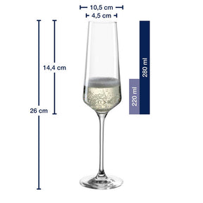 PUCCINI Sektglas 280 ml & Weißweinglas 560 ml 12er-Set