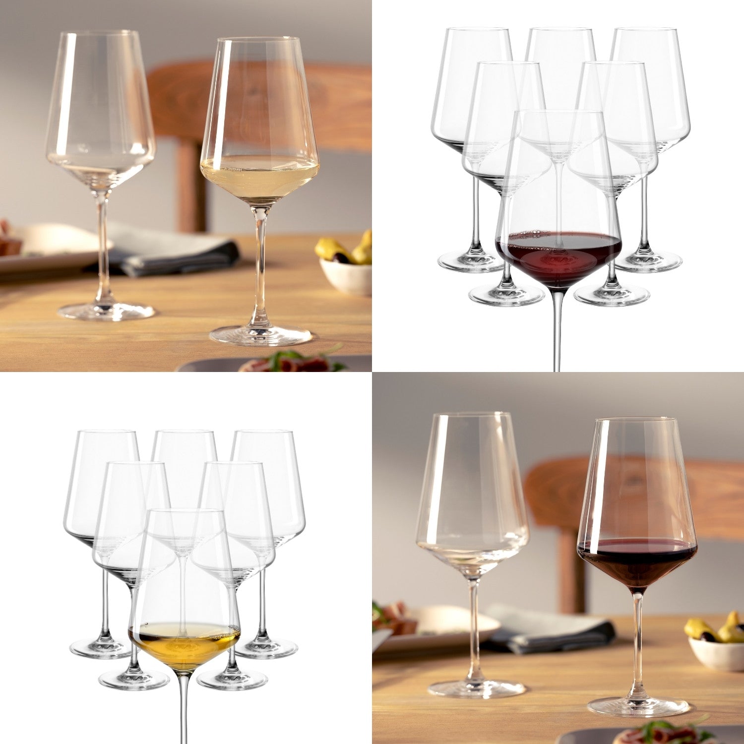 PUCCINI Rotweinglas 750 ml & Weißweinglas 560 ml 12er-Set