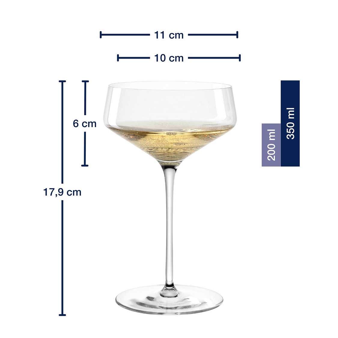 Champagnerschale PUCCINI 350 ml 6er-Set