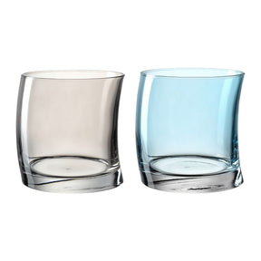 Trinkglas SWING 355ml grau/hellblau 2er-Set