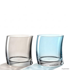 Trinkglas SWING 355ml grau/hellblau 2er-Set