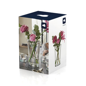 Glasvase BLOOM 22 cm in geschwungener Form
