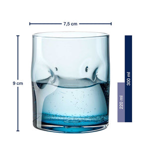 Trinkglas VESUVIO 300 ml blau 4er-Set