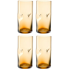 Trinkglas VESUVIO 330 ml amber 4er Set