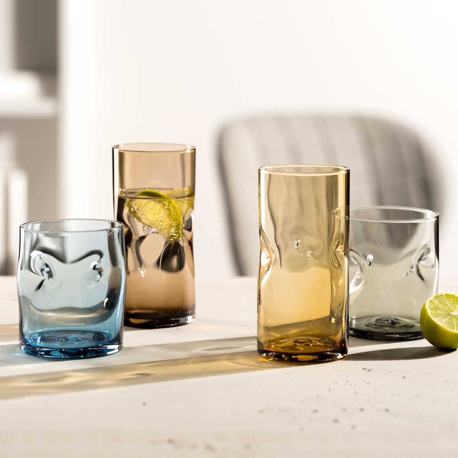 Trinkglas VESUVIO 330 ml amber 4er Set