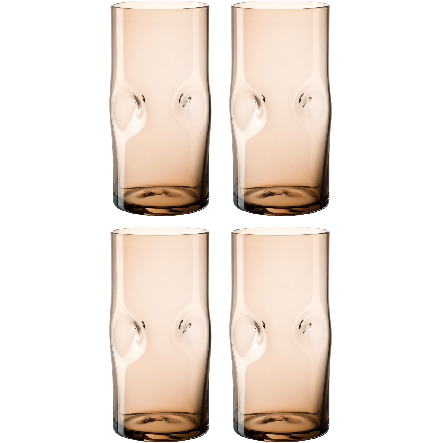 Trinkglas VESUVIO 330 ml braun 4er-Set