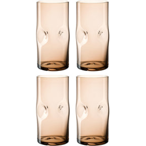 Trinkglas VESUVIO 330 ml braun 4er-Set