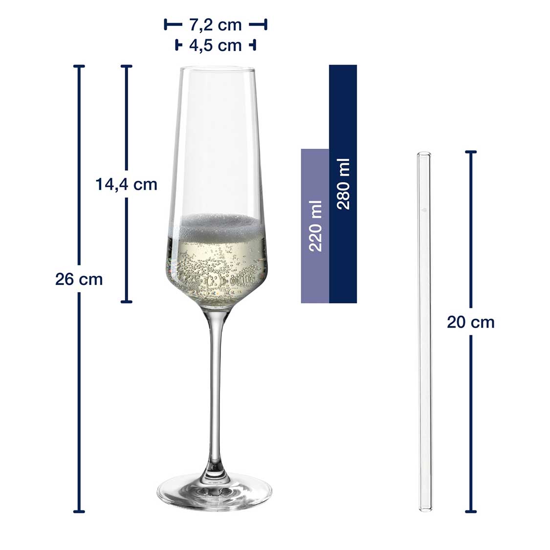 Sektglas Geschenkset PUCCINI 5-teilig 280 ml