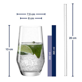 Trinkglas Geschenkset PUCCINI 5-teilig 365 ml mit persönlicher Gravur