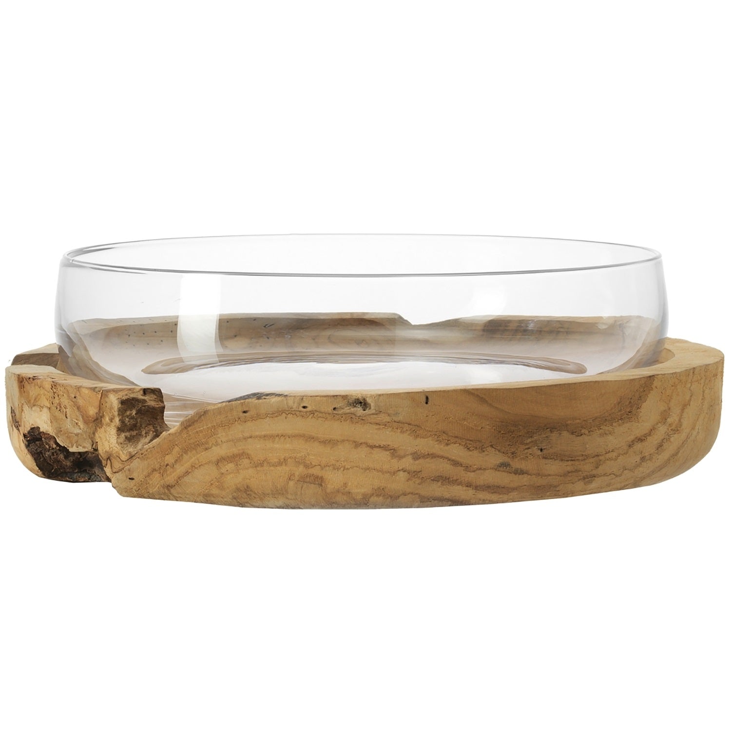 Schale TERRA 39 cm mit Teaksockel