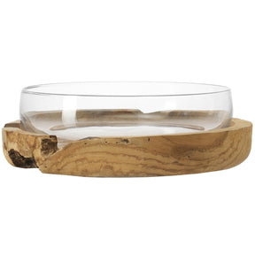 Schale TERRA 39 cm mit Teaksockel
