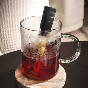 Teeglas NOVO 360 ml mit Infuser + Stickern