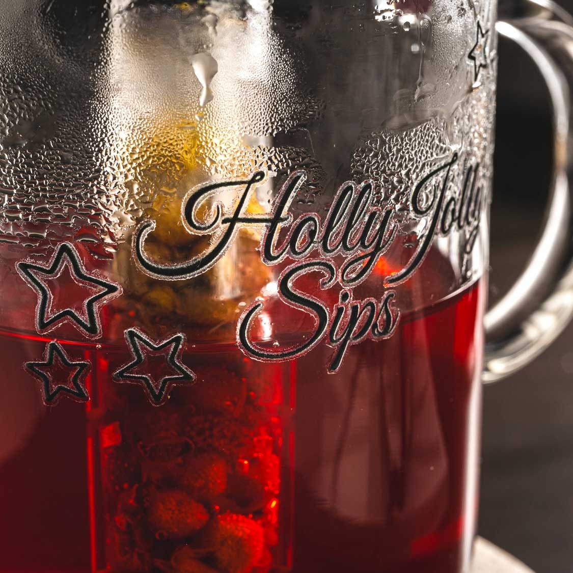 Teeglas NOVO 360 ml mit Infuser + Stickern