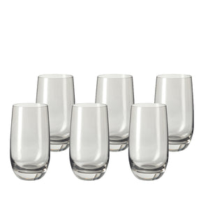 Trinkglas SORA 6er-Set 390 ml grau